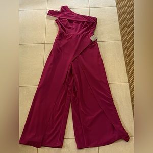 Nordstrom Marina one shoulder jumpsuit NWT in size 10 Fuscia